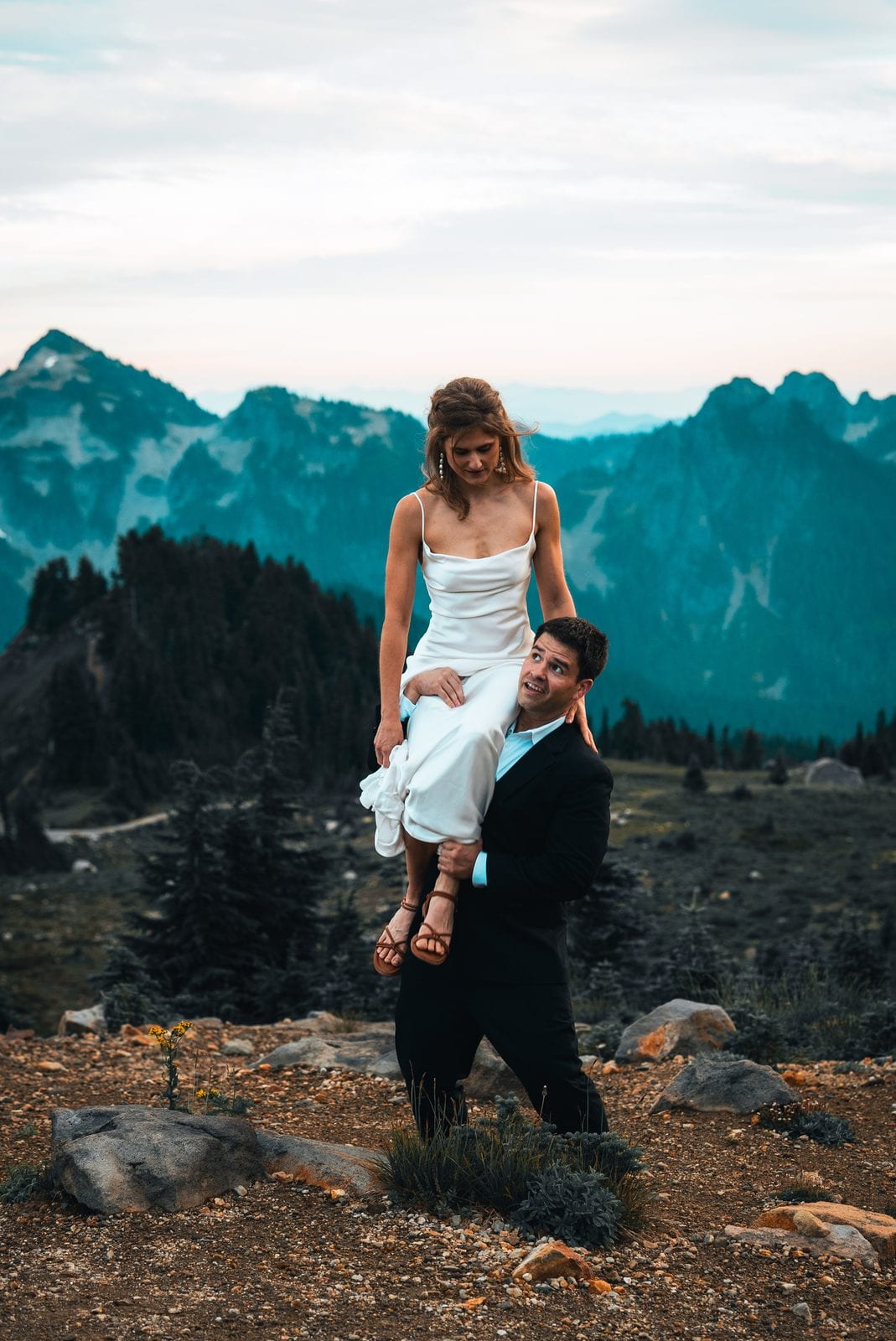 A playful portrait in the mountains