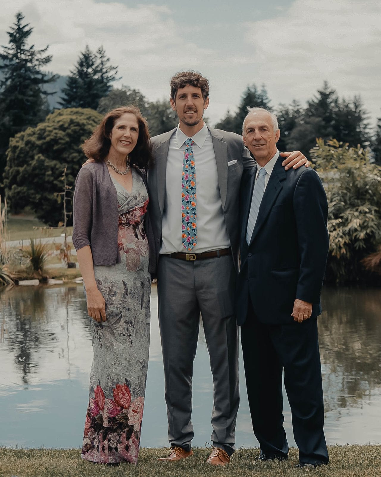 The groom with his parents