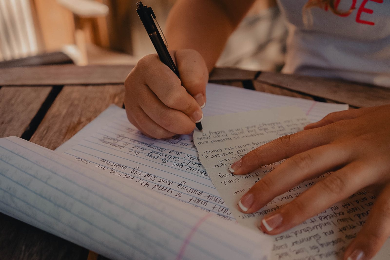Handwriting wedding vows