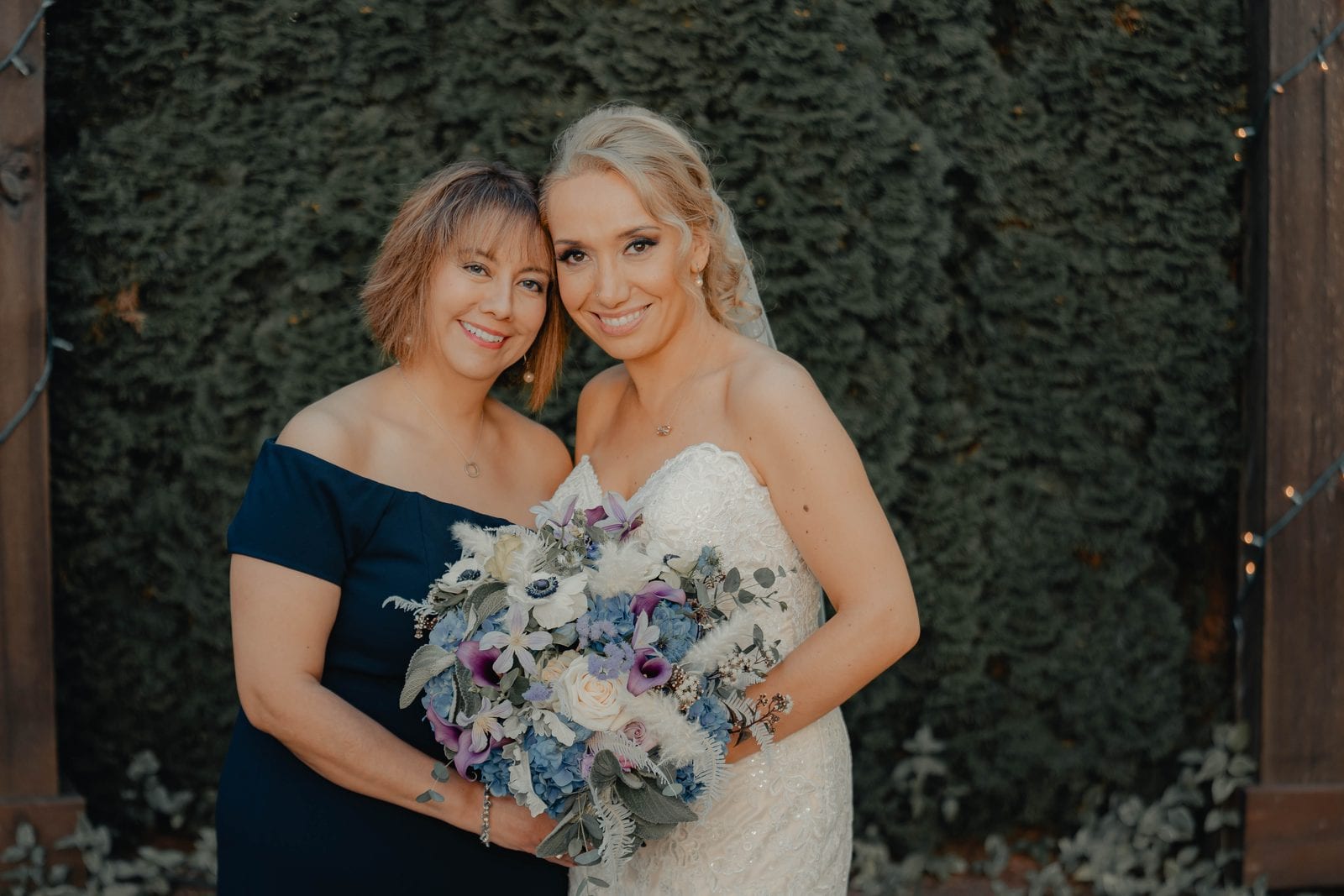 The bride with her mother